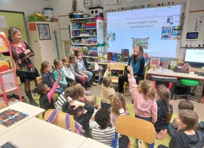 Rencontre d’une classe de CP avec Delphine CHEDRU